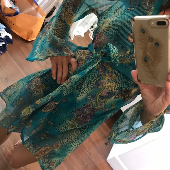 Flowy beach cover up Duster/wrap dress by Tamaraus - Picture 5 of 8